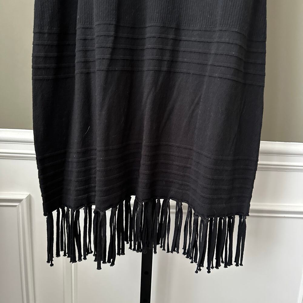 Tommy Bahama Hi Neck Lightweight Sweater Dress Coverup Medium Black NWT - Picture 3 of 5